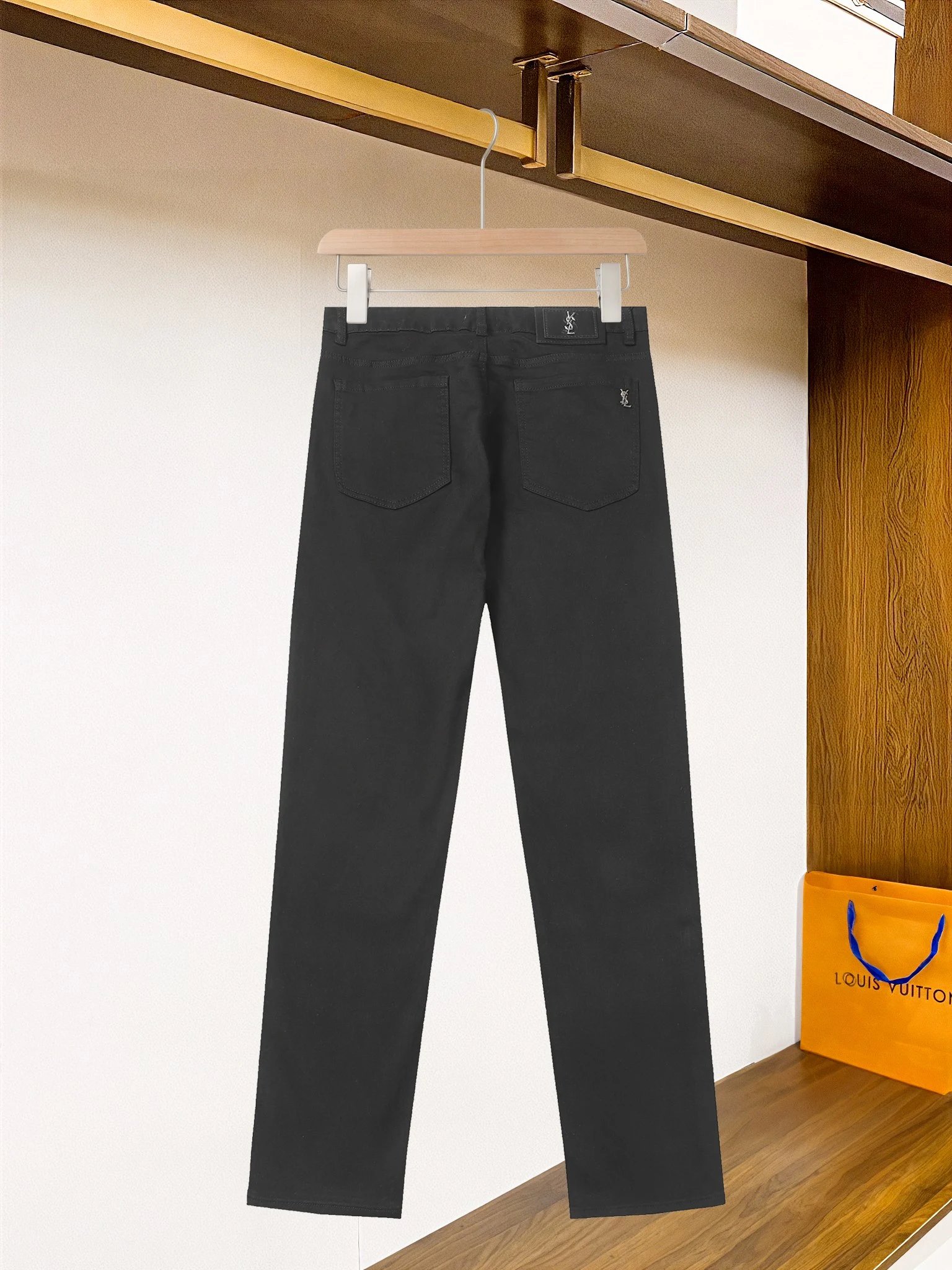 Saint Laurent Jeans High-rise denim with assorted washes and logo-pattern variants image 5