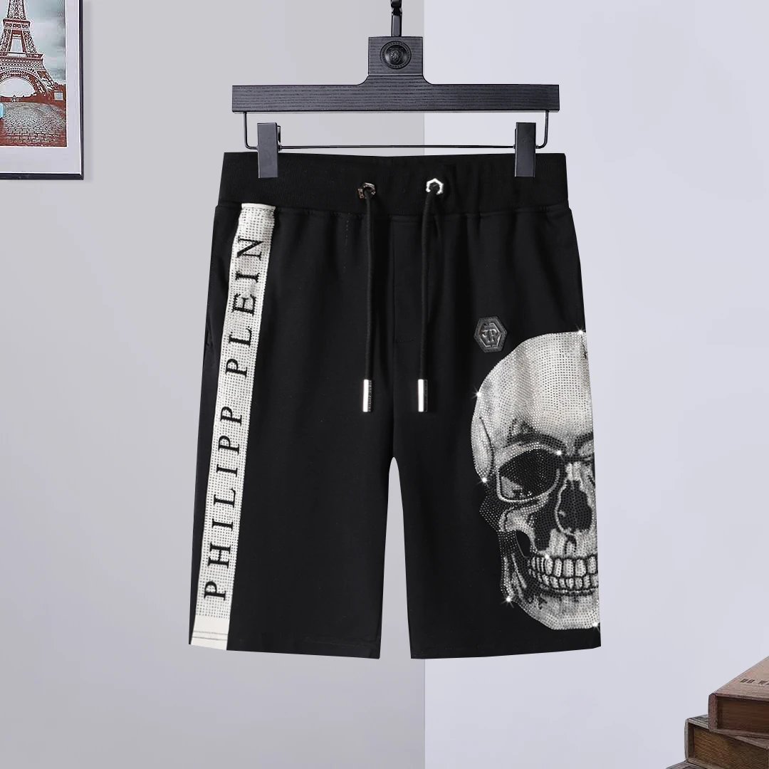 Philipp Plein Graphic Drawstring Shorts — 18