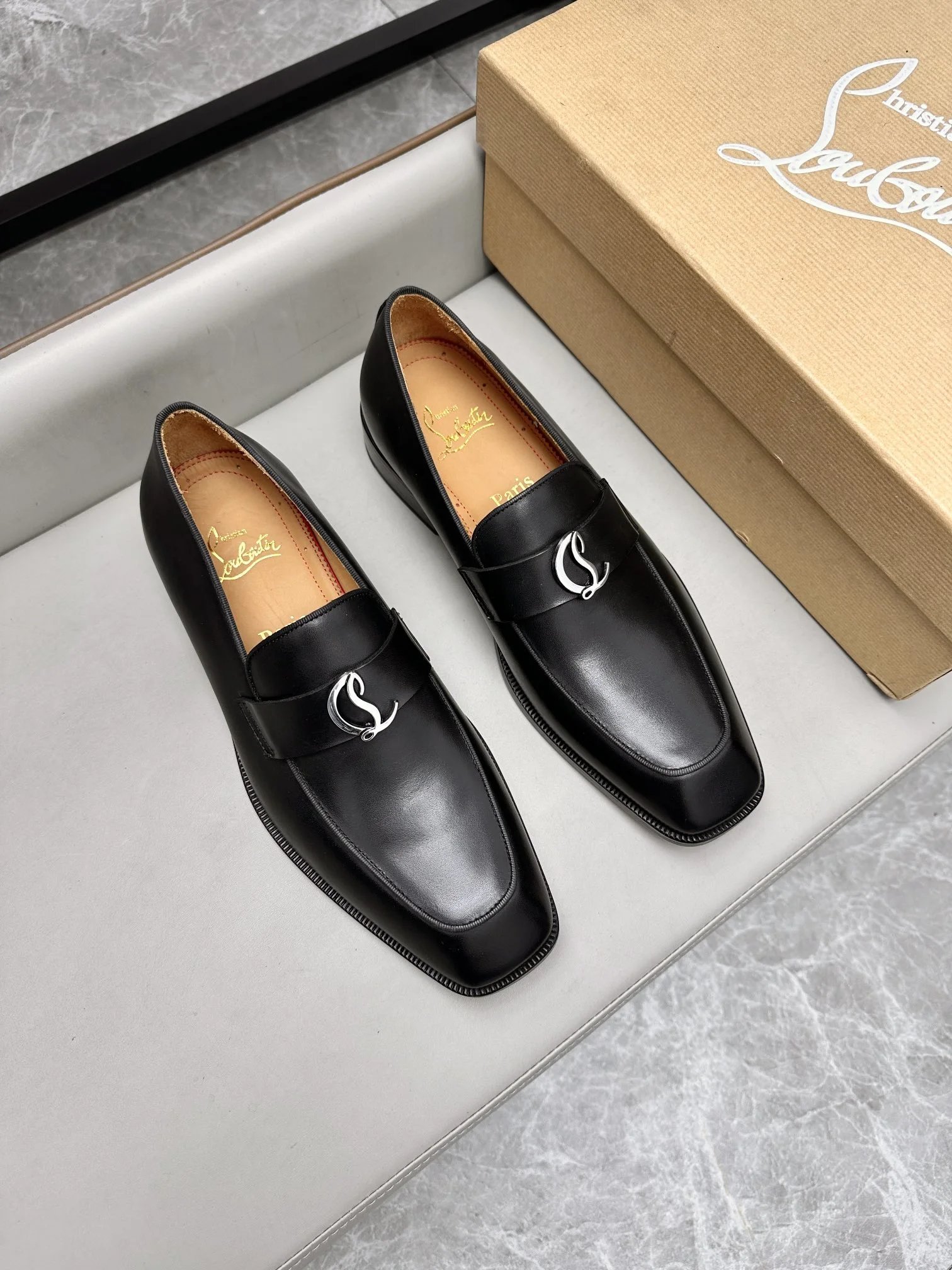 Christian Louboutin Leather Shoes C11 Square-Toe Dress image 12