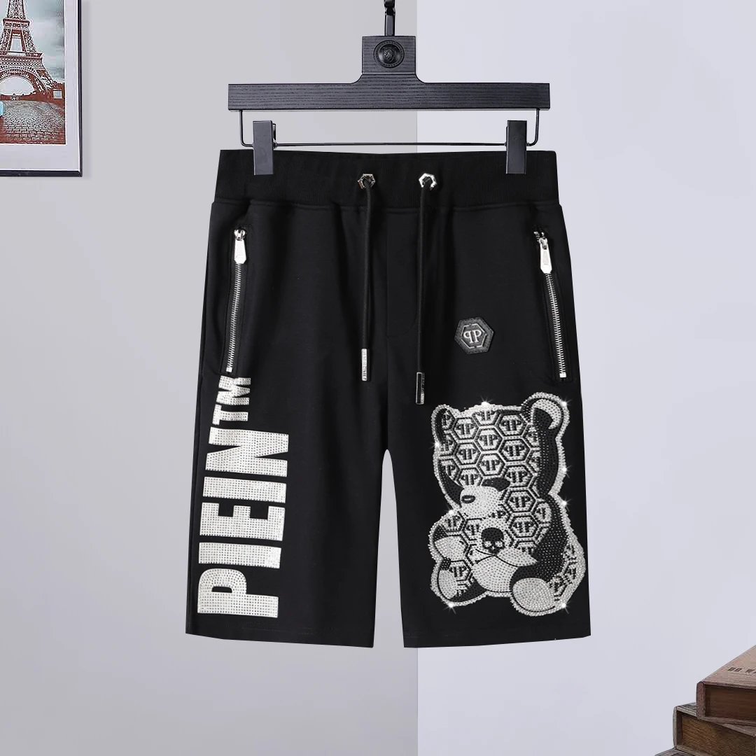 Philipp Plein Graphic Drawstring Shorts — 16