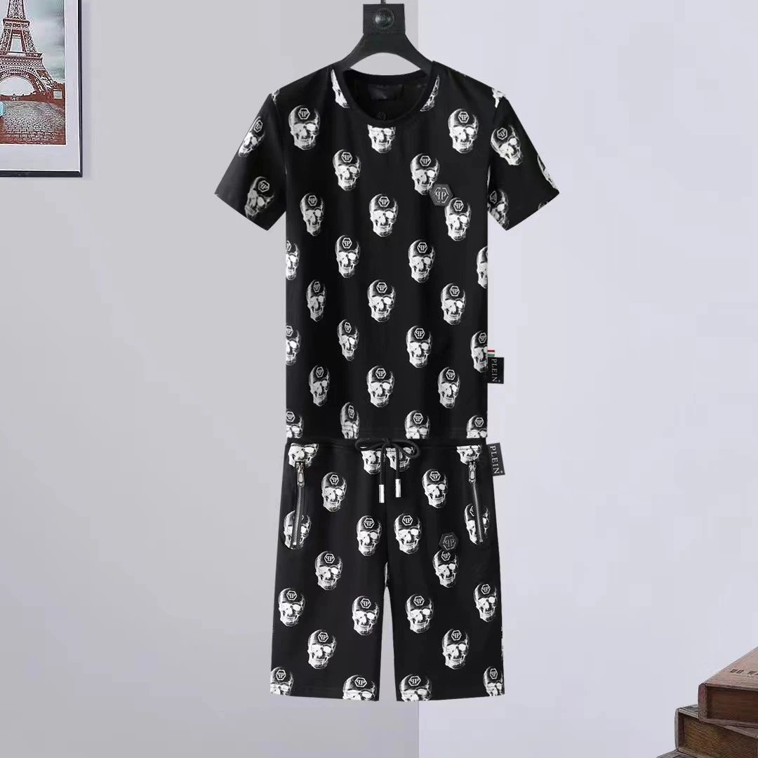 Philipp Plein Graphic Drawstring Shorts — 36