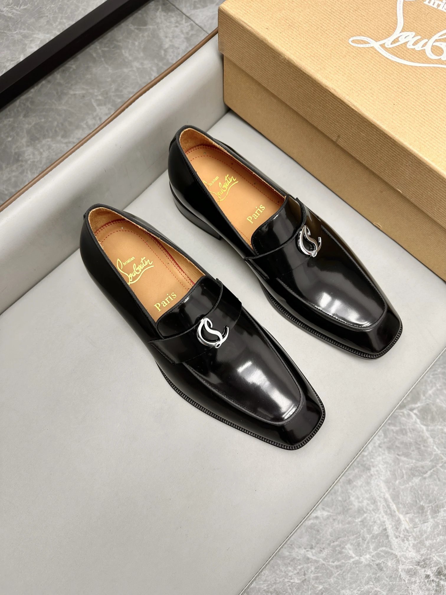 Christian Louboutin Leather Shoes C11 Square-Toe Dress image 11