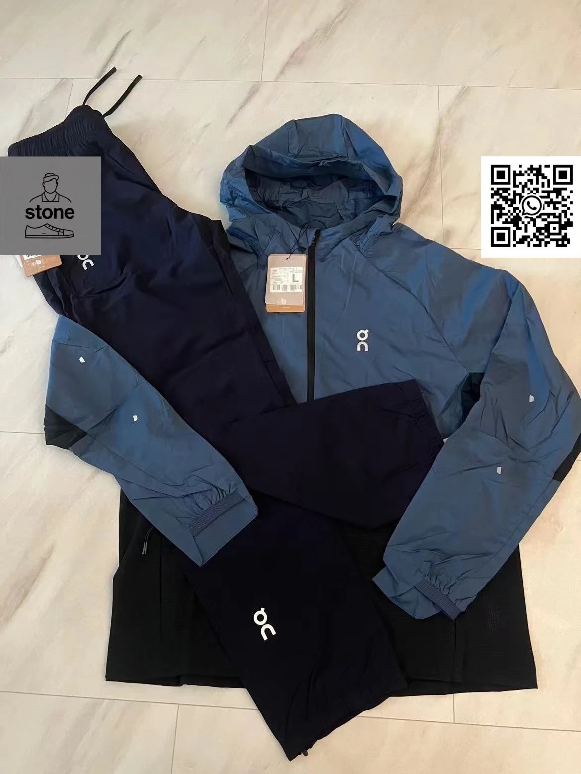 On Tracksuits Hooded Color-Block Jacket and Pants Set product image