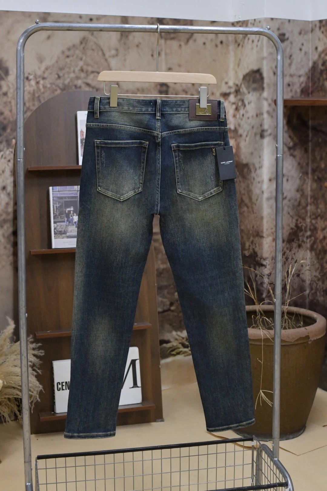 Saint Laurent Jeans High-rise denim with assorted washes and logo-pattern variants image 2