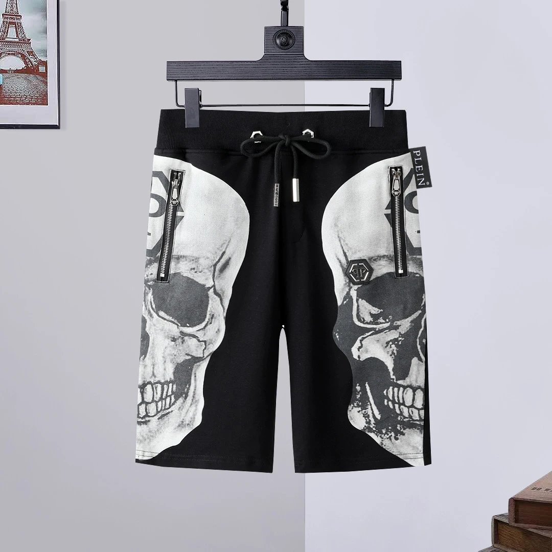Philipp Plein Graphic Drawstring Shorts — 08