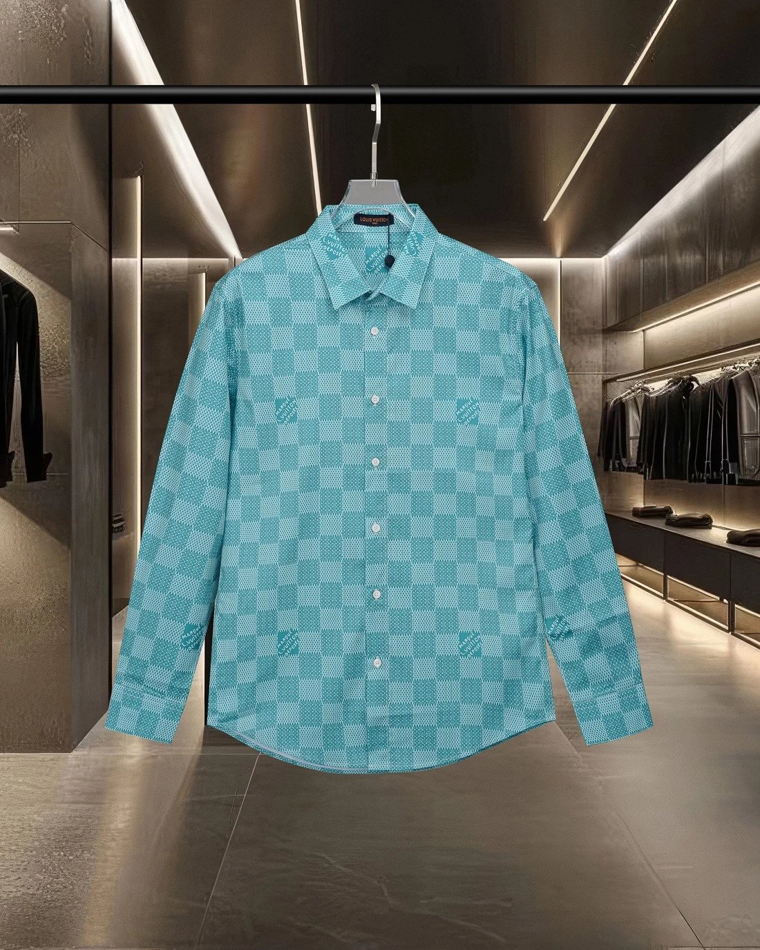 Louis Vuitton Shirts Long-Sleeve Button-Up with Embroidered and Monogram Designs — 11