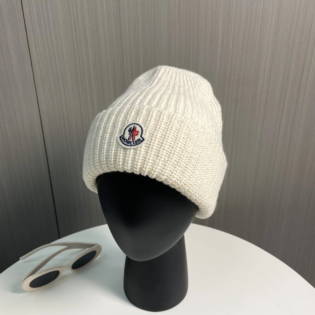 Moncler Hats Rib-Knit Cuffed Beanie — 04