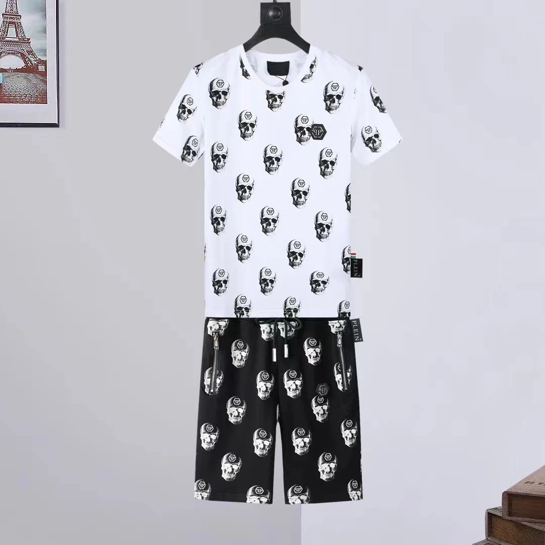 Philipp Plein Graphic Drawstring Shorts — 35
