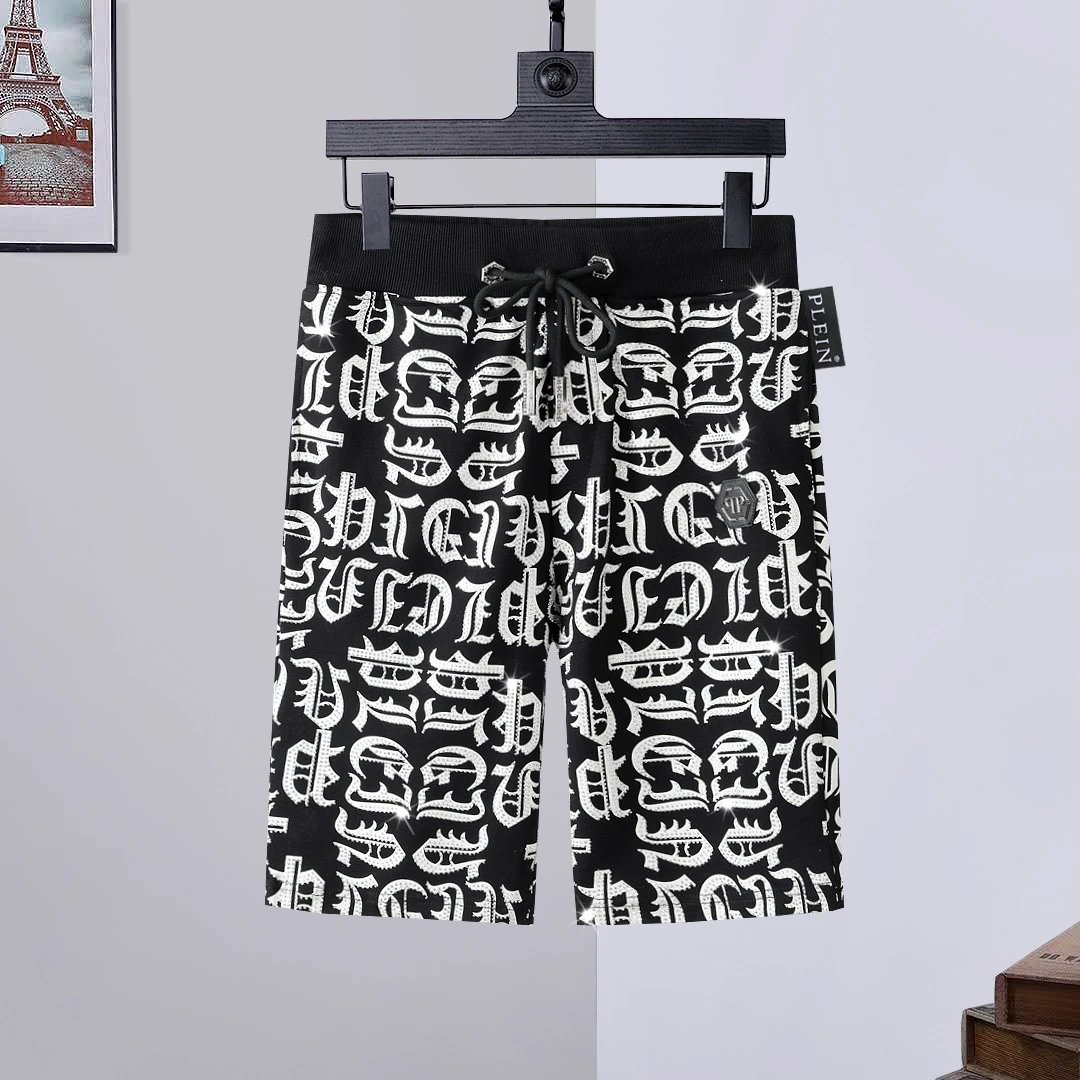 Philipp Plein Graphic Drawstring Shorts — 07