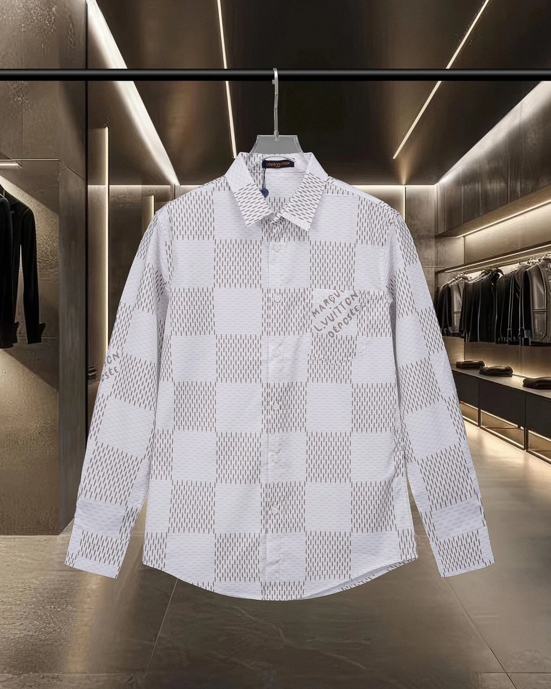 Louis Vuitton Shirts Long-Sleeve Button-Up with Embroidered and Monogram Designs image 7
