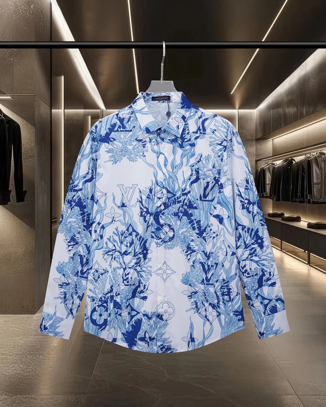 Louis Vuitton Shirts Long-Sleeve Button-Up with Embroidered and Monogram Designs image 5