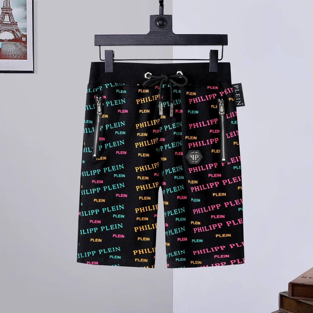 Philipp Plein Graphic Drawstring Shorts — 10