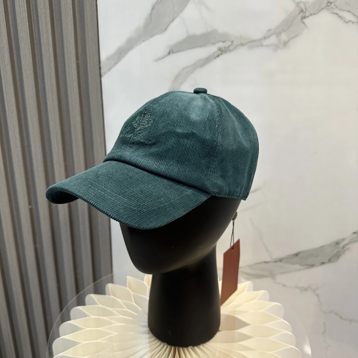 Loro Piana Hats Embroidered Crest Baseball Cap with Contrast Piping — 22