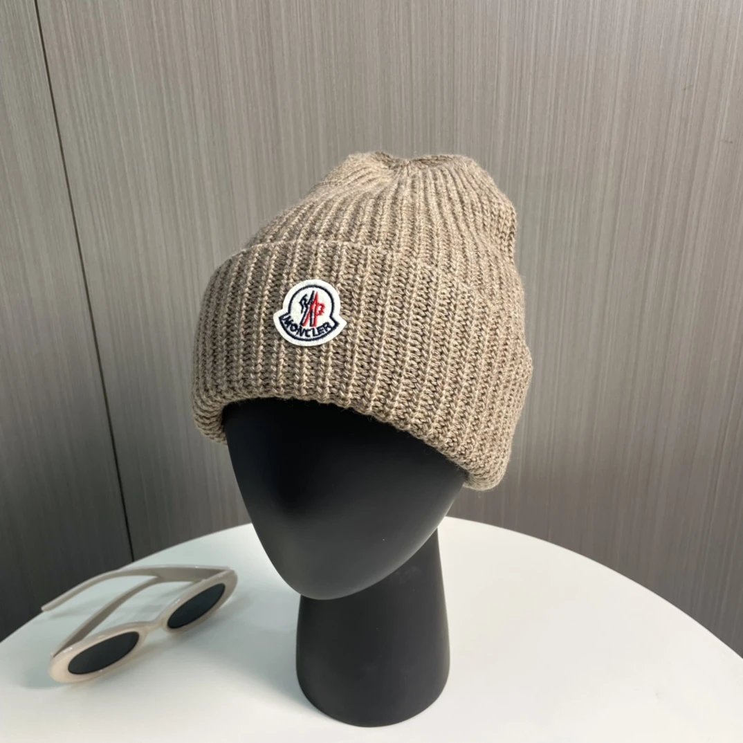 Moncler Hats Rib-Knit Cuffed Beanie — 03