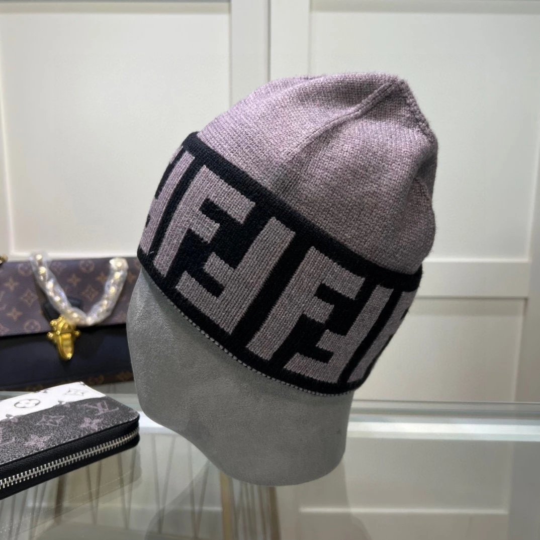 Gucci Hats GG Monogram Striped Cuff Knit Beanie — 31
