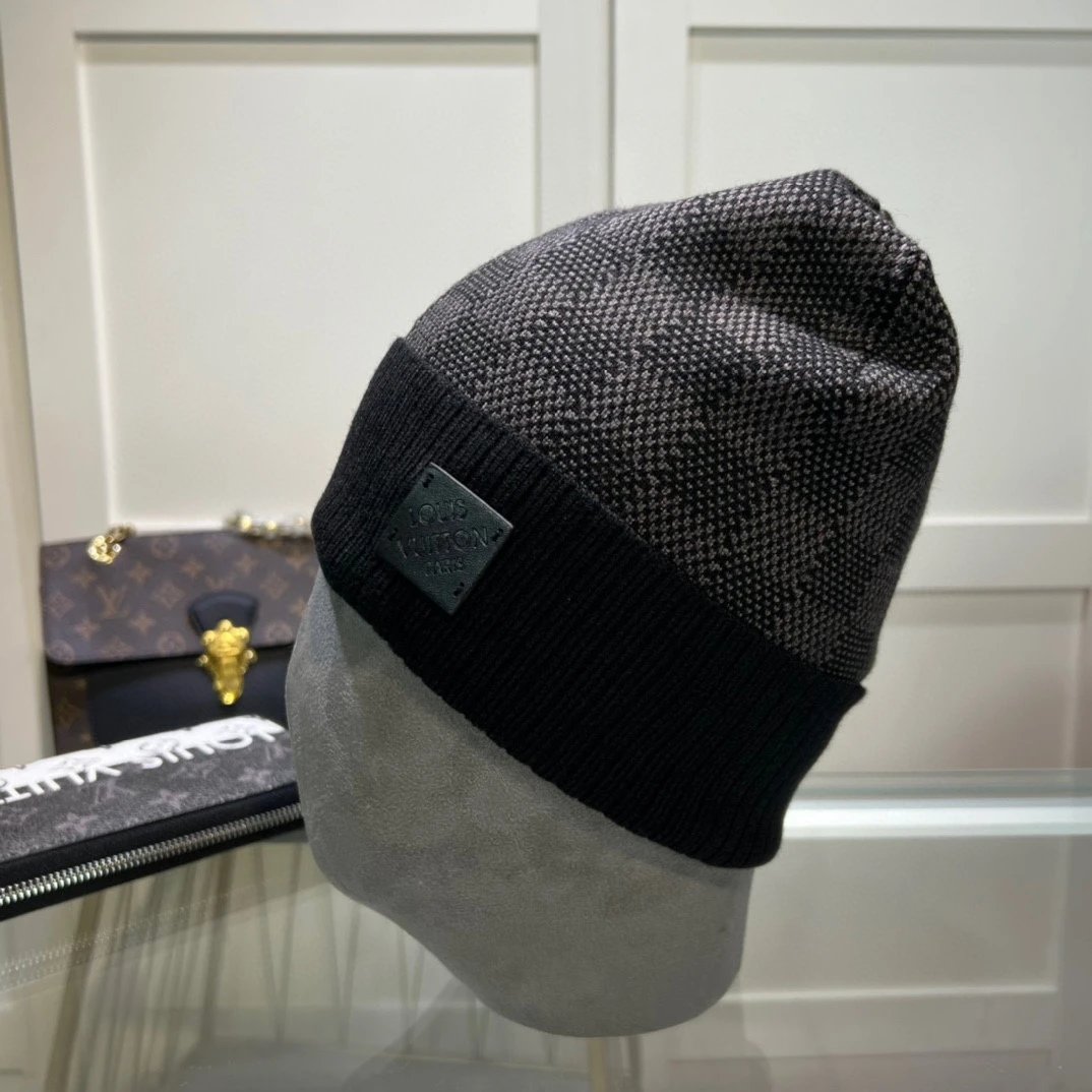 Gucci Hats GG Monogram Striped Cuff Knit Beanie — 21