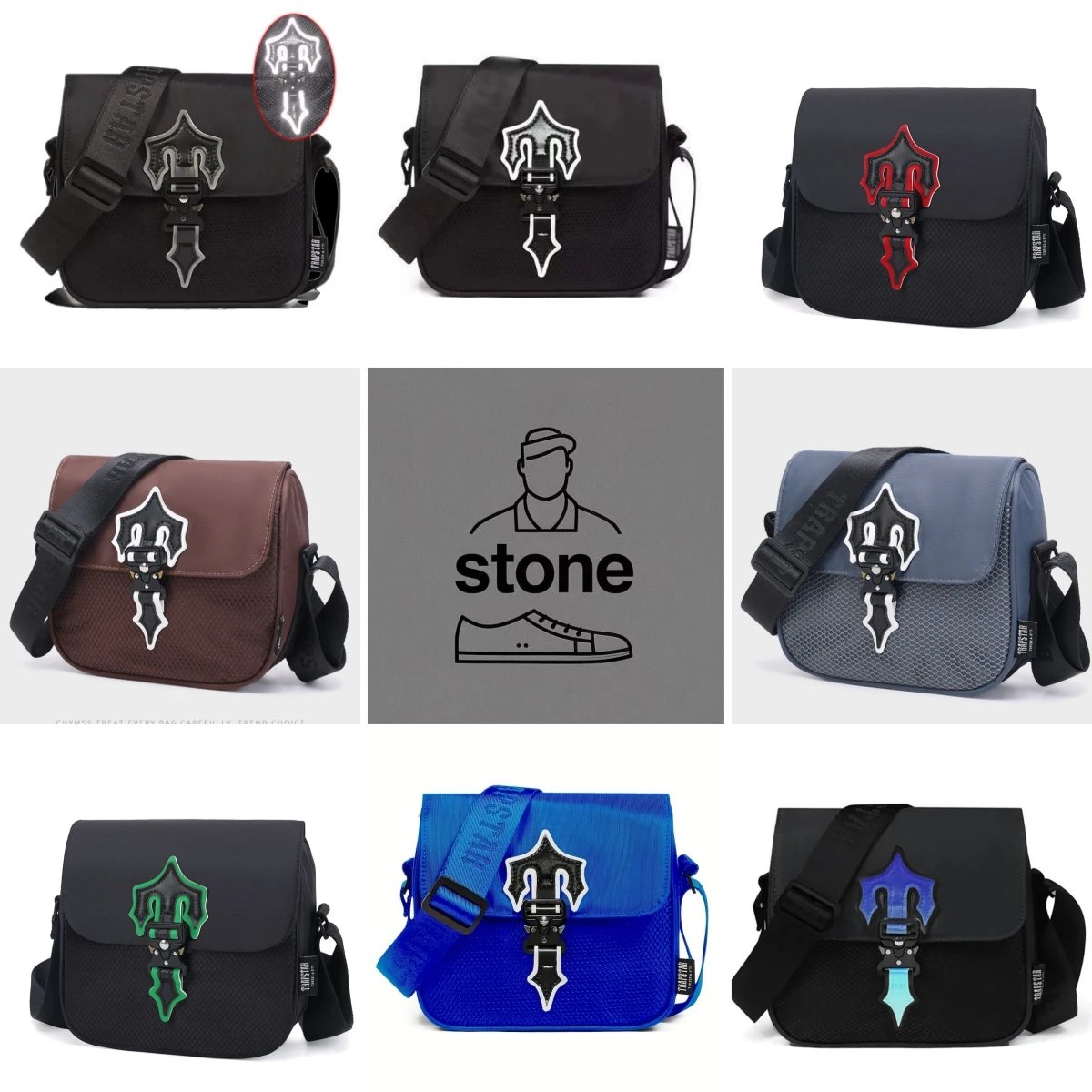 Trapstar Crossbody Bags Flap Bag with Emblem Buckle image 1