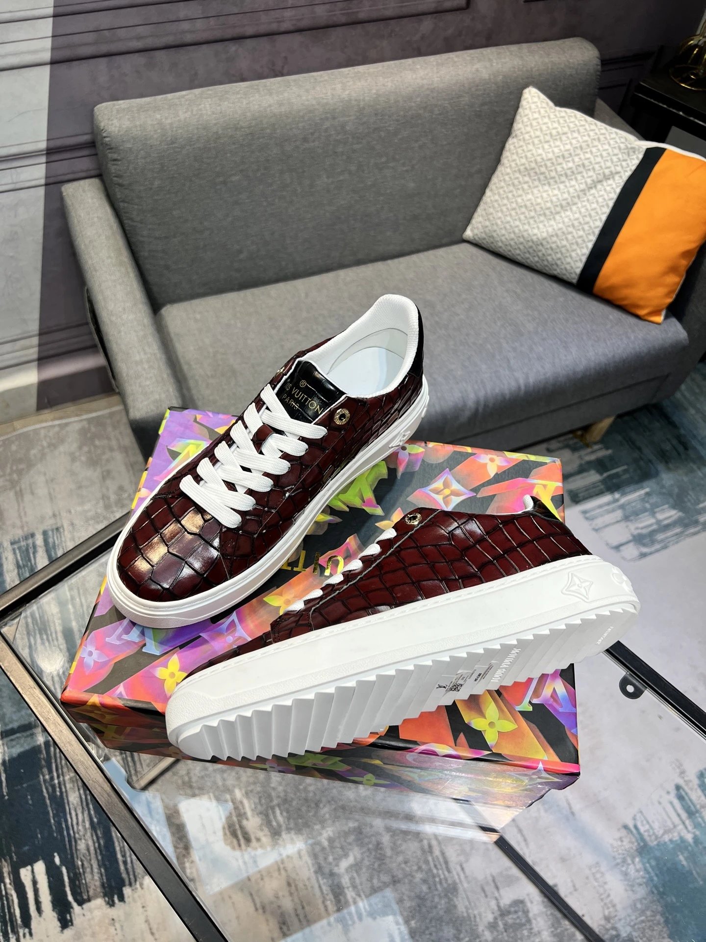 Louis Vuitton Sneakers Low-Top Lace-Up Monogram image 6