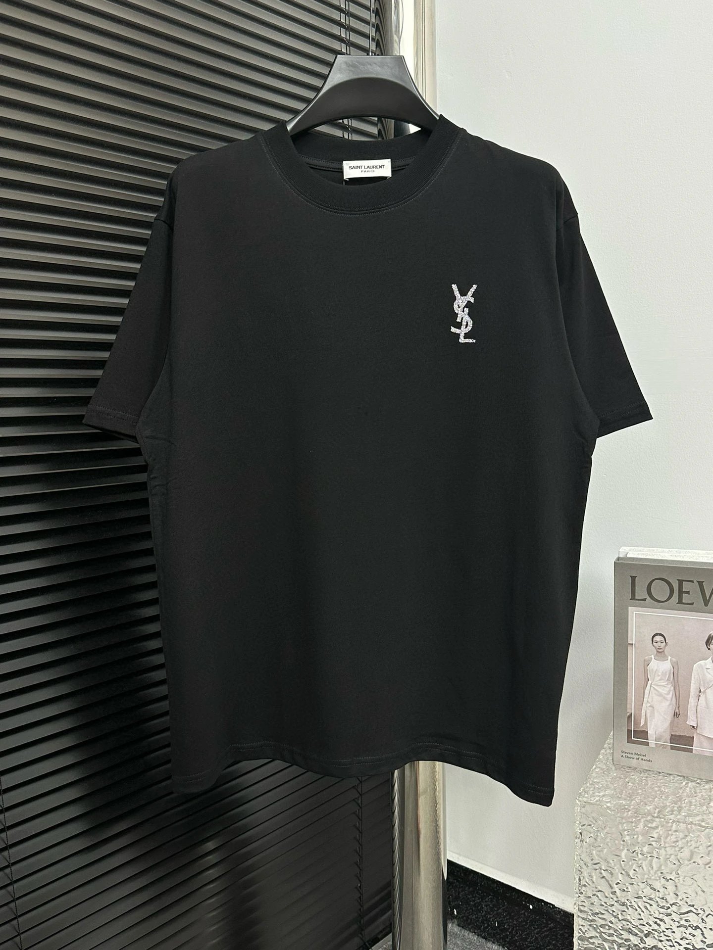 Saint Laurent T-Shirts Logo-print crew-neck T-shirt — 15