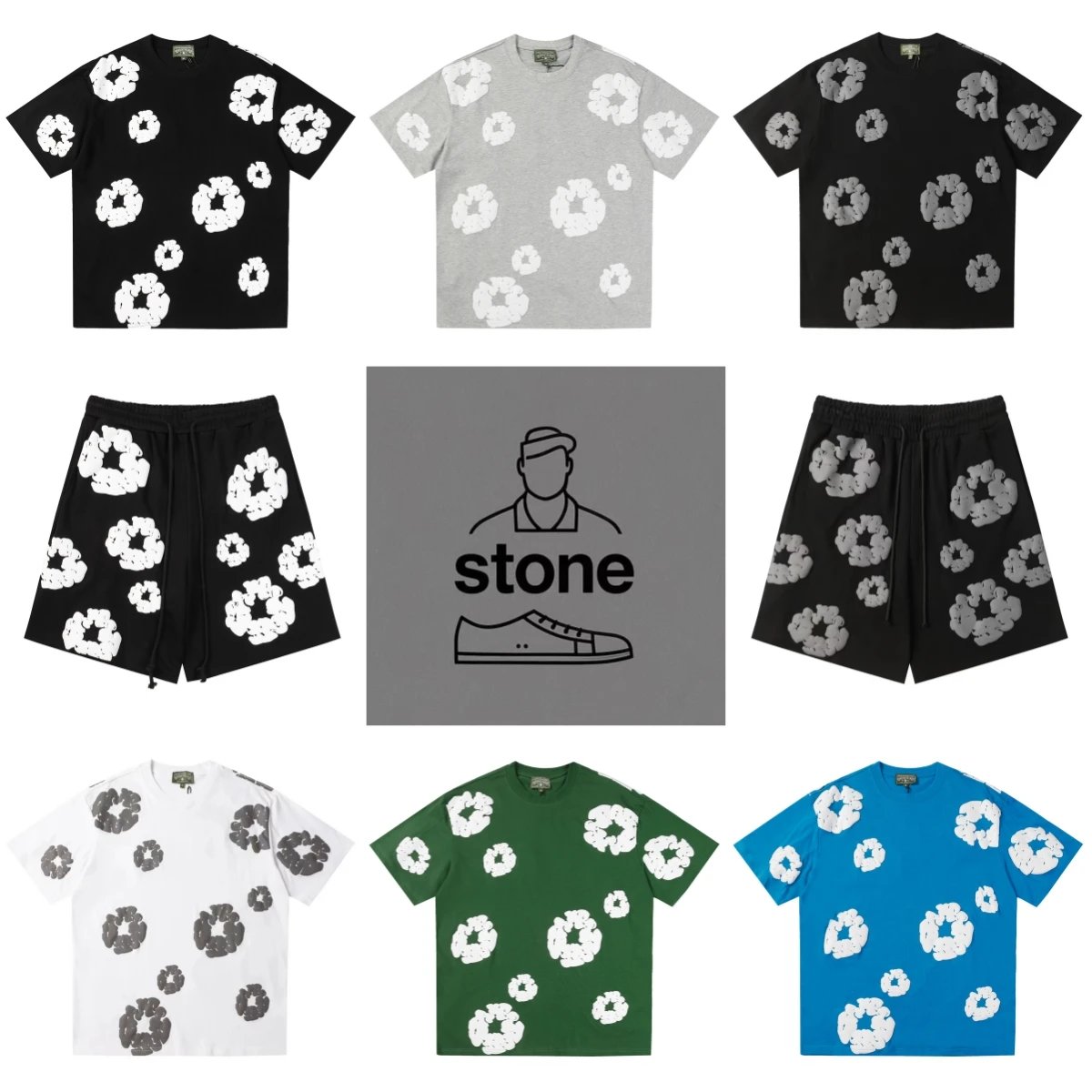 DEN1M TEARS T-shirt suit - 132150