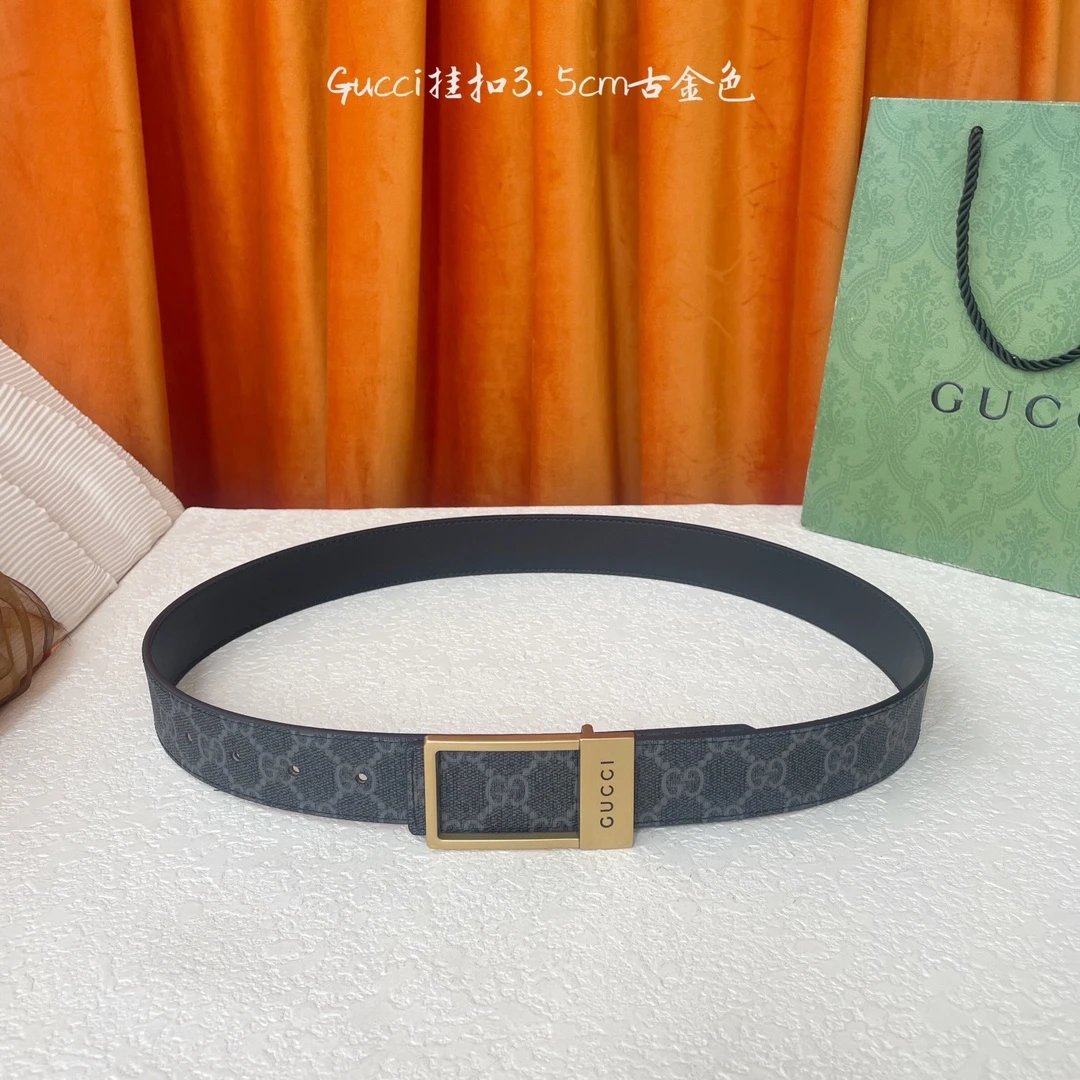 Gucci Belts Double G Buckle GG Monogram Belt — 28