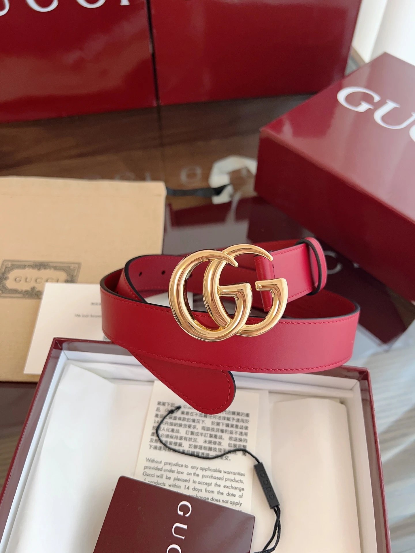 Gucci Belts Double G Buckle GG Monogram Belt — 15