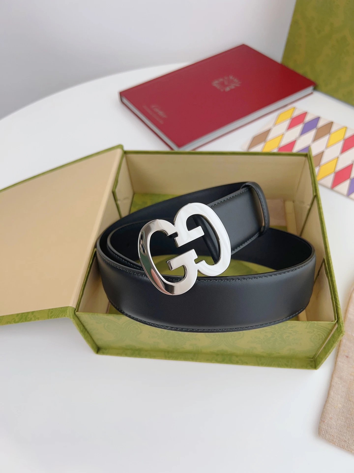 Gucci Belts Double G Buckle GG Monogram Belt — 31