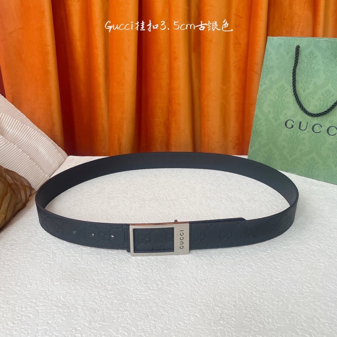 Gucci Belts Double G Buckle GG Monogram Belt — 27