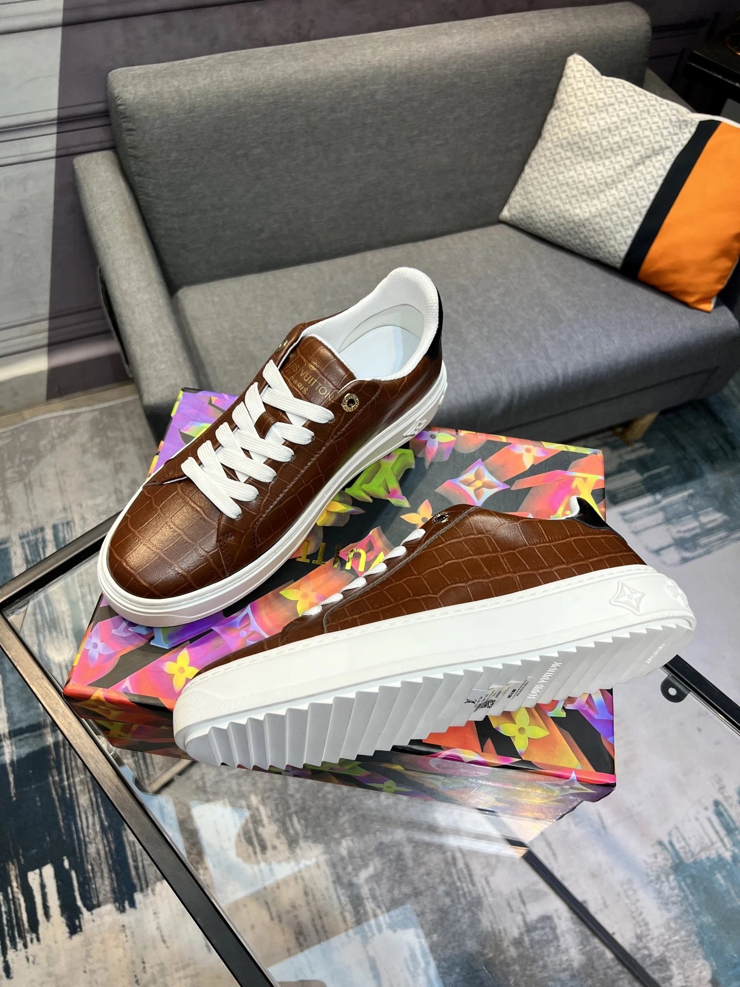 Louis Vuitton Sneakers Low-Top Lace-Up Monogram image 8