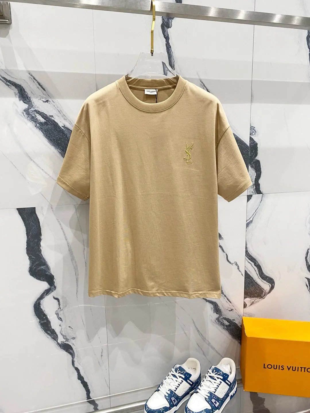 Saint Laurent T-Shirts Logo-print crew-neck T-shirt — 06