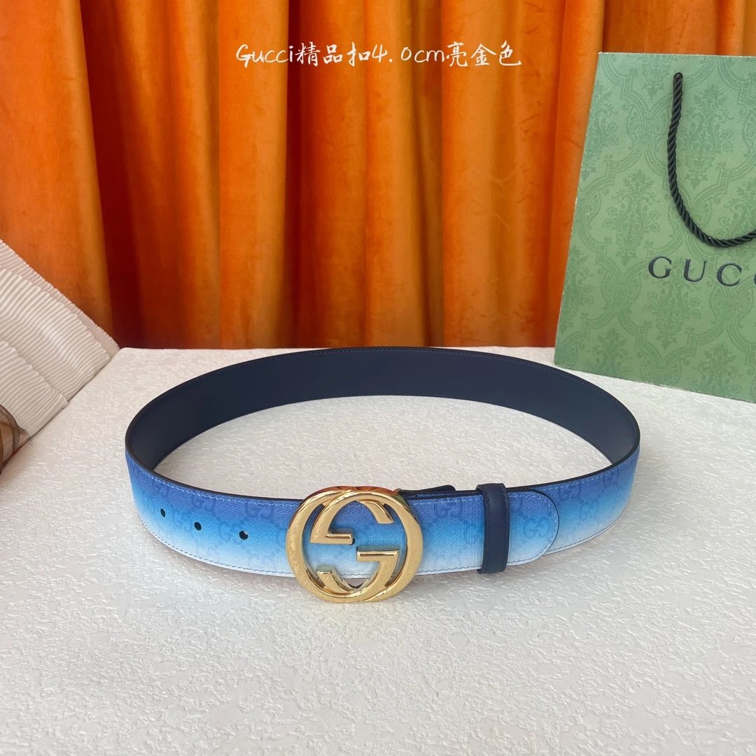 Gucci Belts Double G Buckle GG Monogram Belt — 24