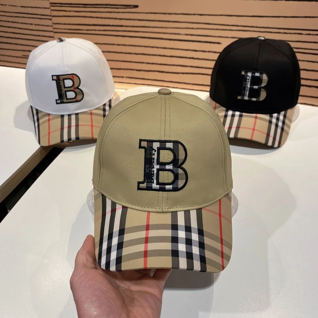 Fendi Hats Logo Baseball Cap with Contrast Whipstitch Brim — 09