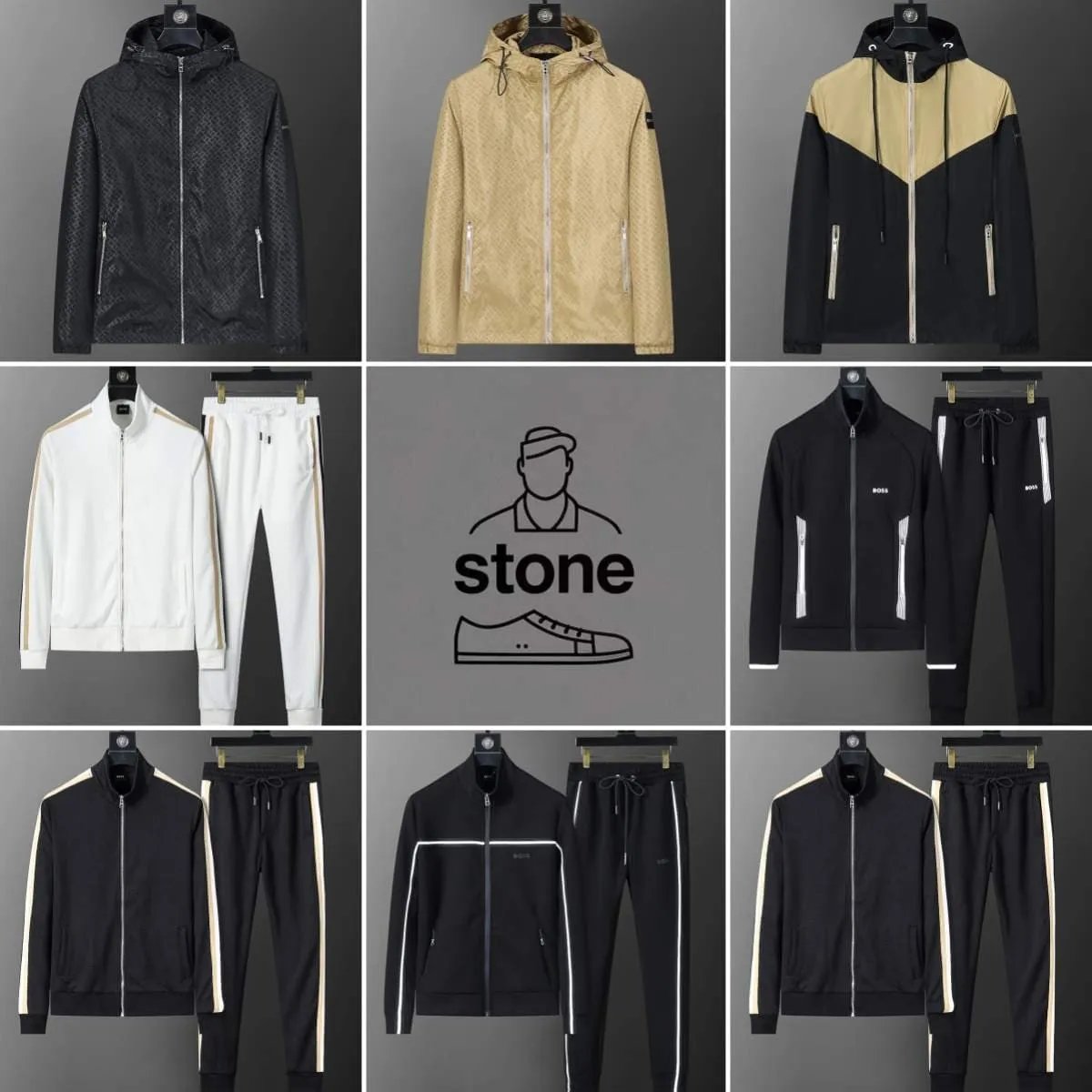 Men's Hooded Jacket and Pants Set - 132154