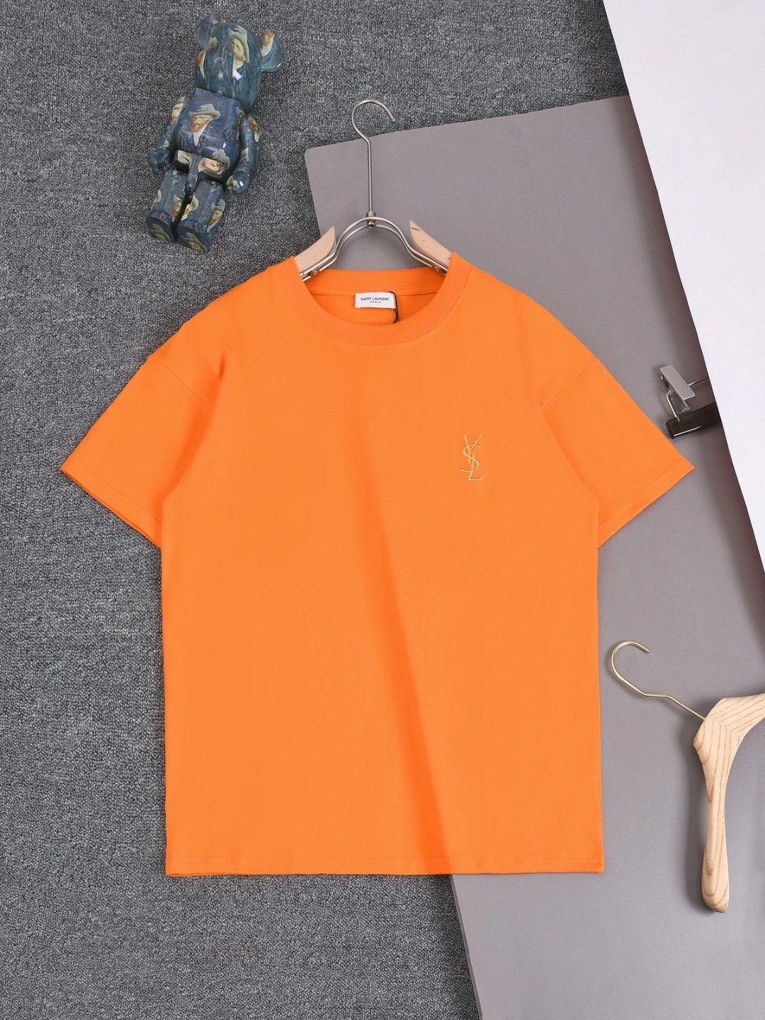 Saint Laurent T-Shirts Logo-print crew-neck T-shirt — 11