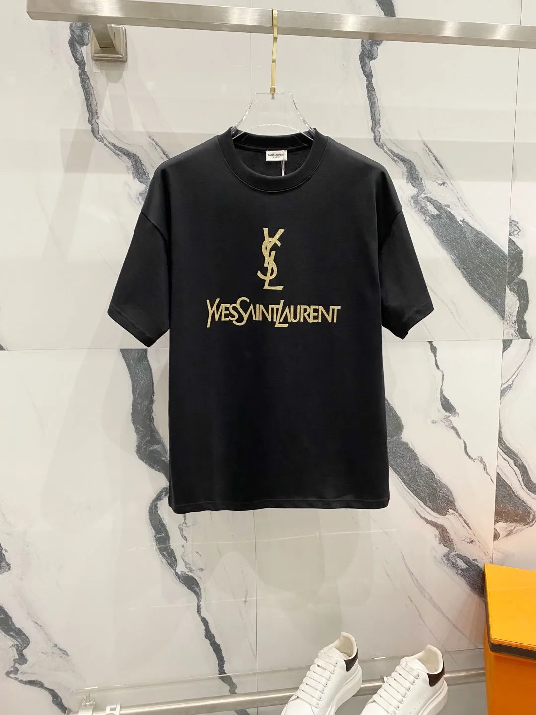 Saint Laurent T-Shirts Logo-print crew-neck T-shirt image 4
