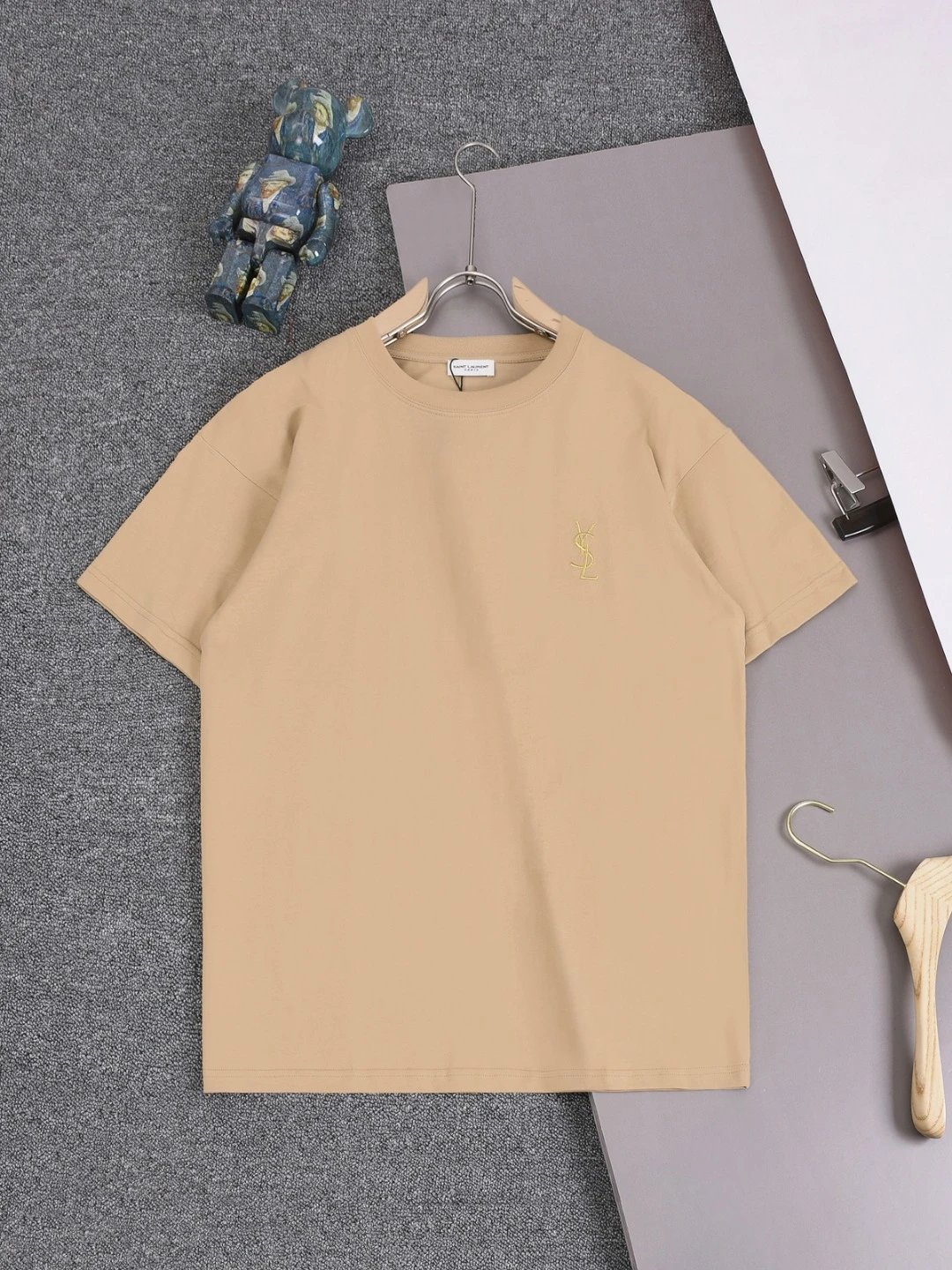 Saint Laurent T-Shirts Logo-print crew-neck T-shirt — 12