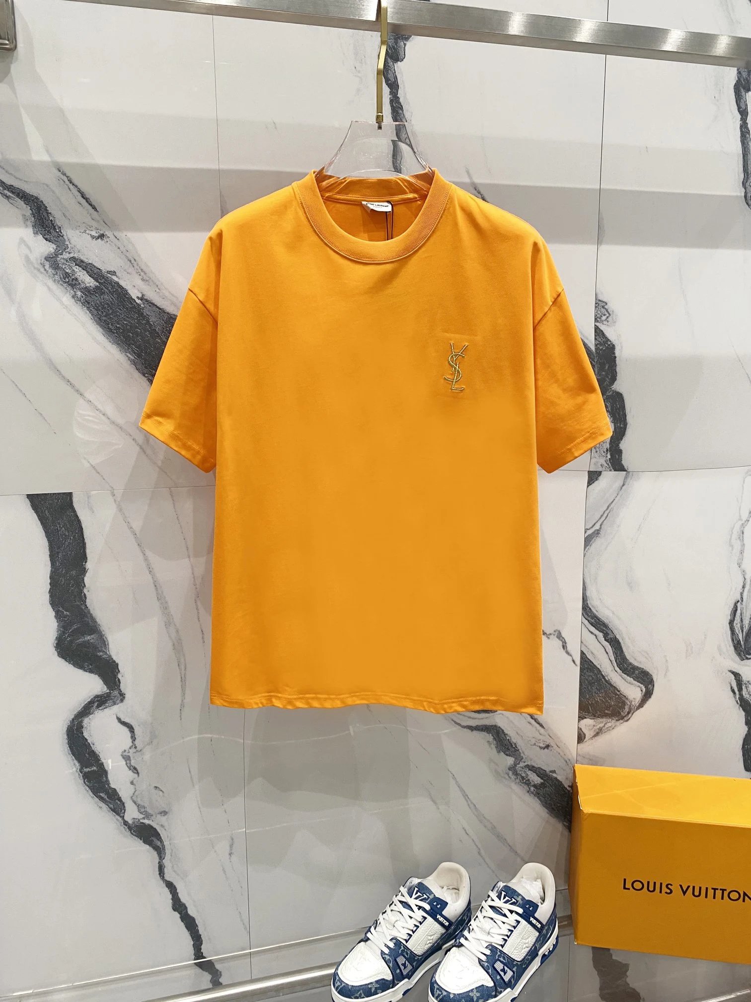 Saint Laurent T-Shirts Logo-print crew-neck T-shirt image 5