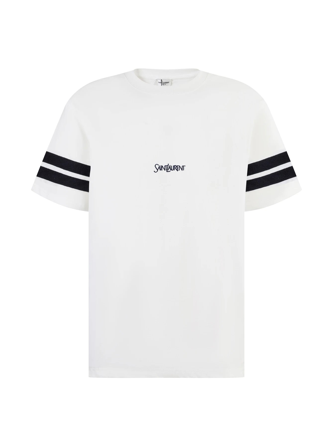Saint Laurent T-Shirts Logo-print crew-neck T-shirt — 19