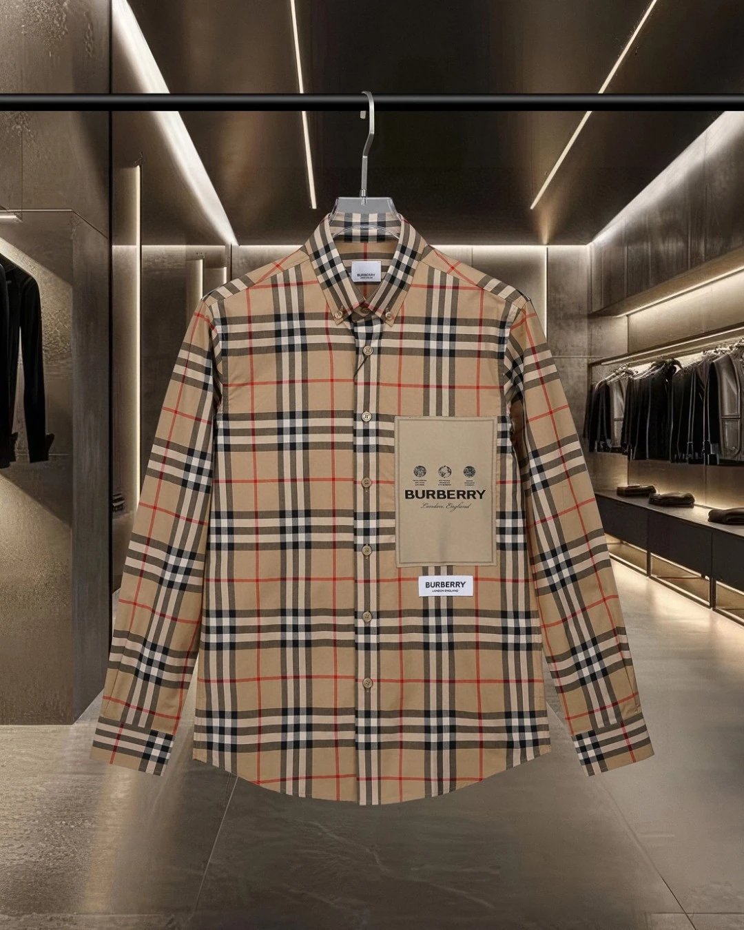 Burberry Shirts Long-sleeve check button-up shirt — 03