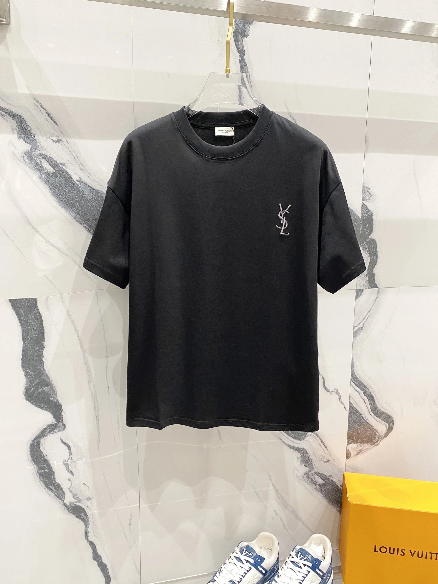 Saint Laurent T-Shirts Logo-print crew-neck T-shirt image 6