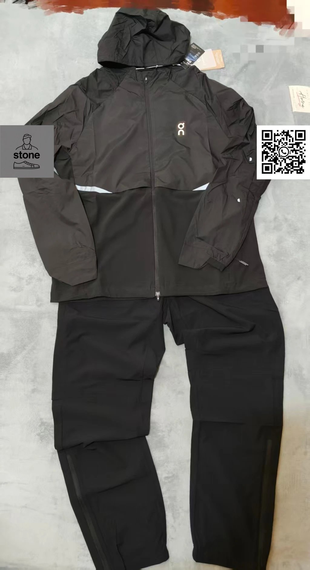 On Tracksuits Hooded Color-Block Jacket and Pants Set product image