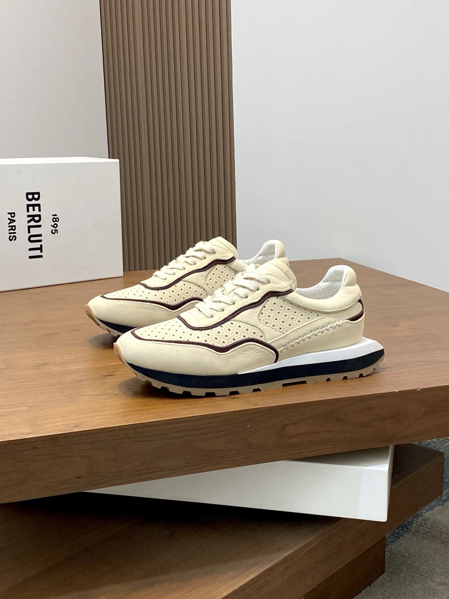 Berluti Sneakers Low-Top Leather with Perforated Panels image 7