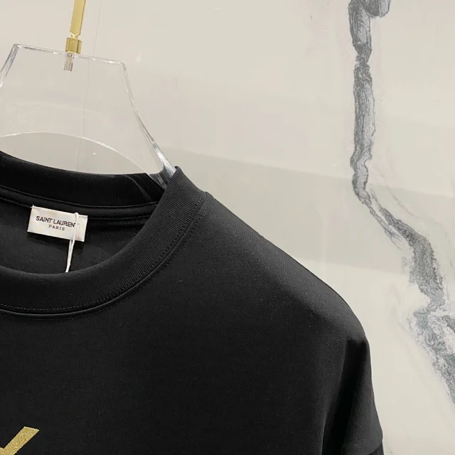 Saint Laurent T-Shirts Logo-print crew-neck T-shirt product detail image 7