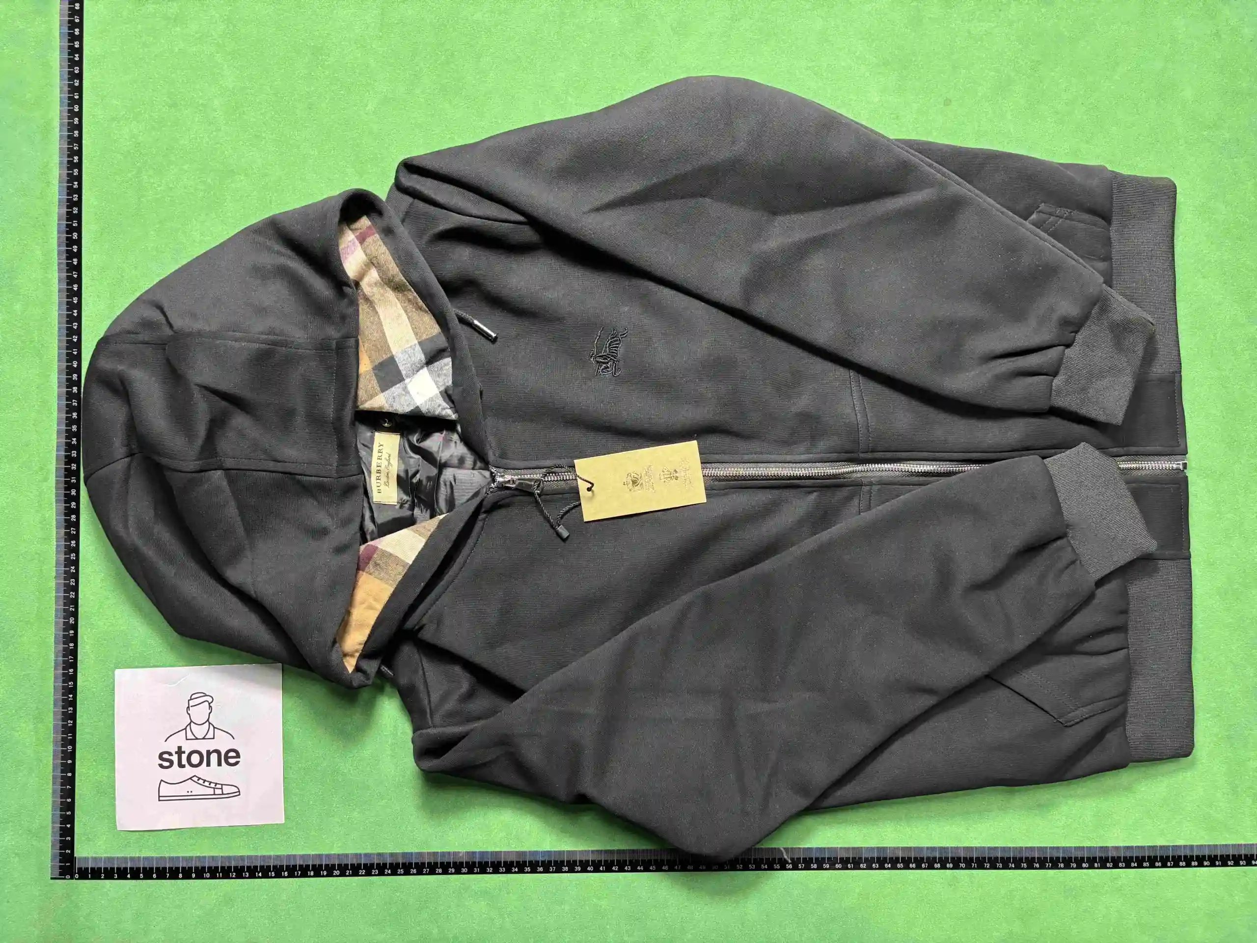 Burberry Hoodies & Sweatshirts Zip-Up Hoodie with Check-Lined Hood and Equestrian Knight Embroidery image 6