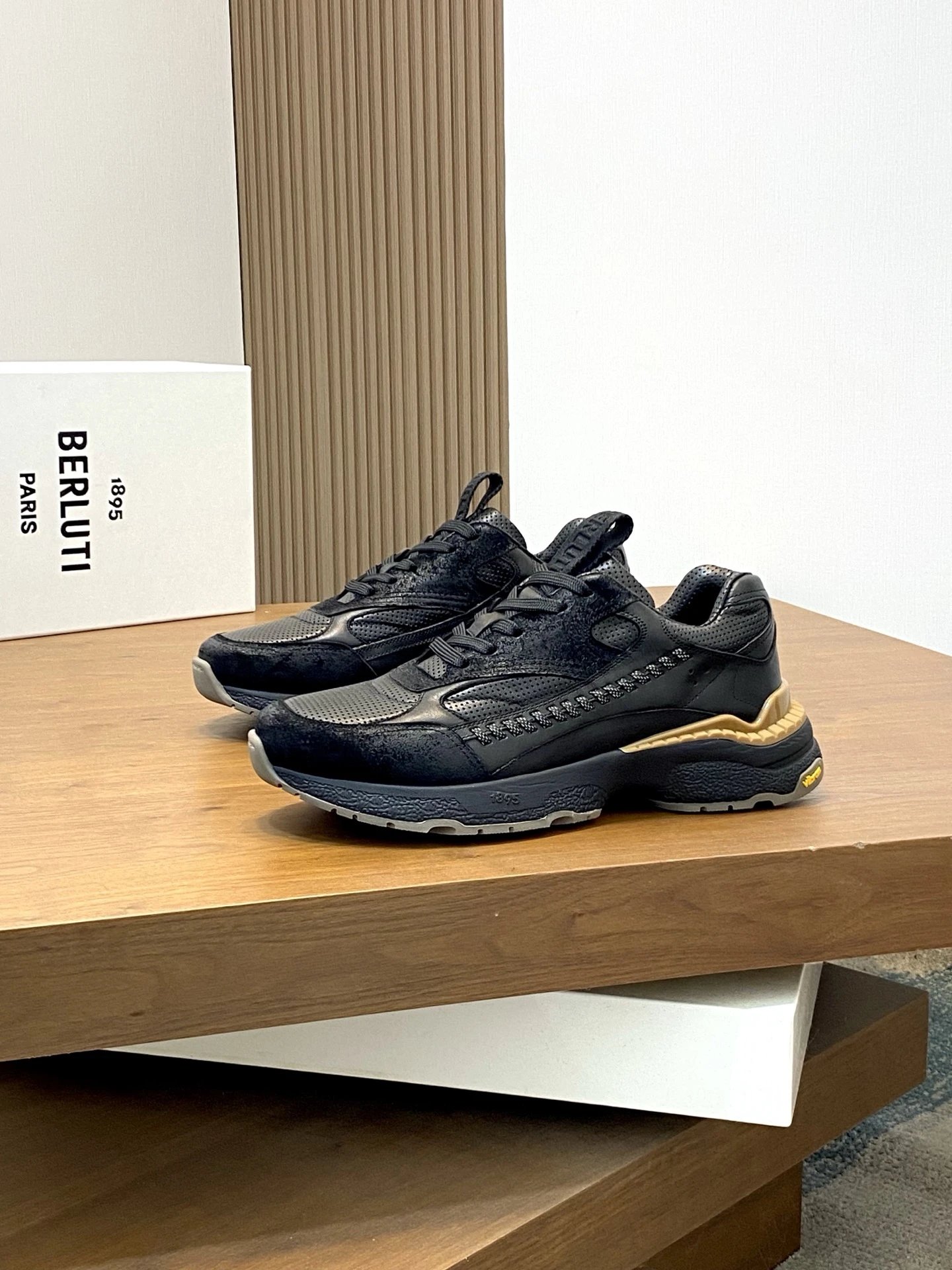 Berluti Sneakers Low-Top Leather with Perforated Panels — 09