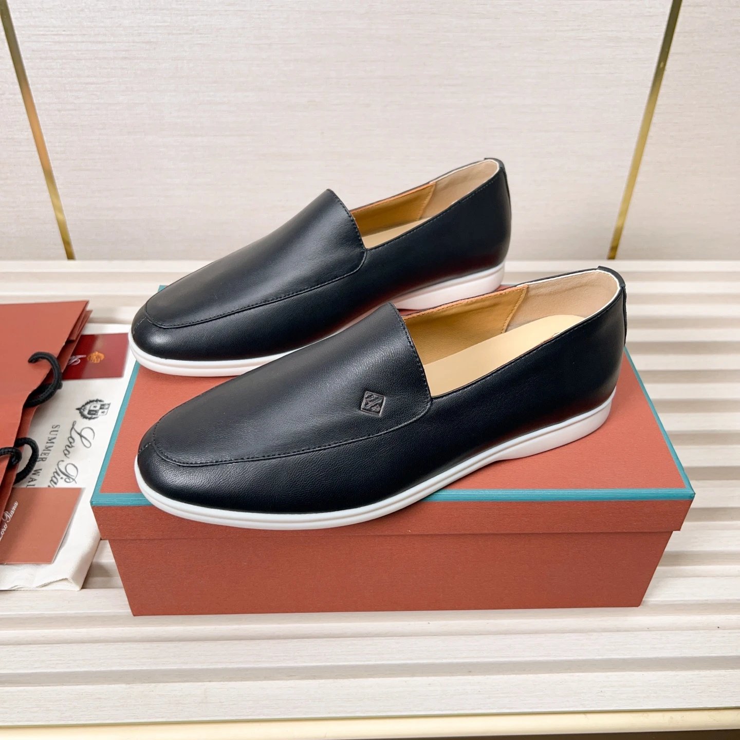 Loro Piana Leather Shoes Summer Walk Loafers image 3