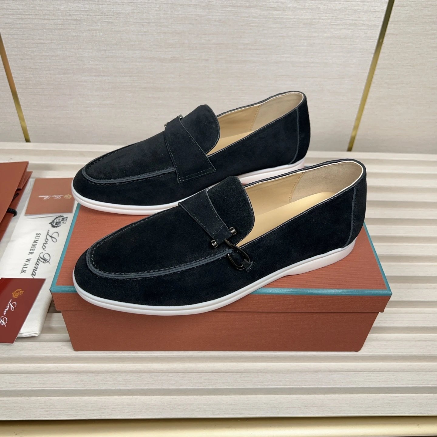 Loro Piana Leather Shoes Summer Walk Loafers image 9