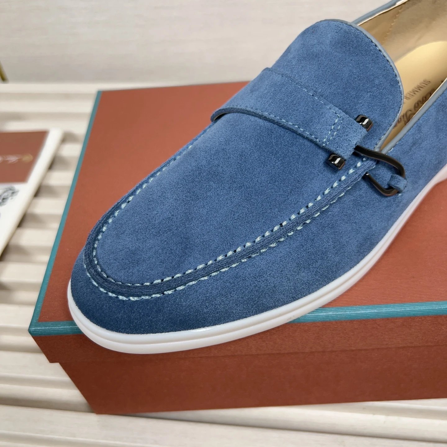 Loro Piana Leather Shoes Summer Walk Loafers image 12