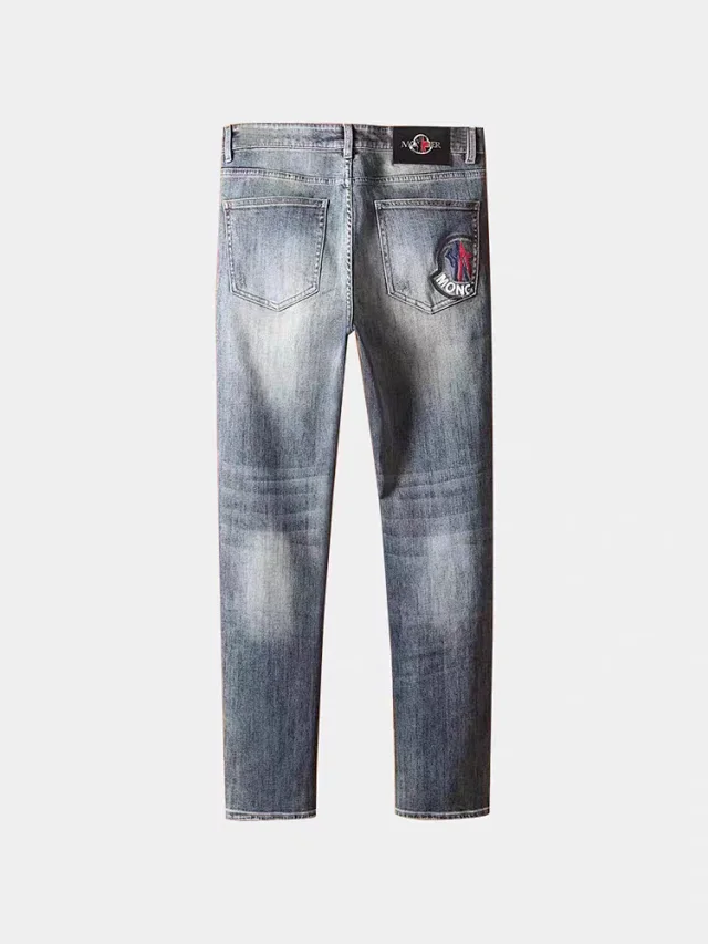 Moncler Jeans Straight-leg logo-patch product detail image 3