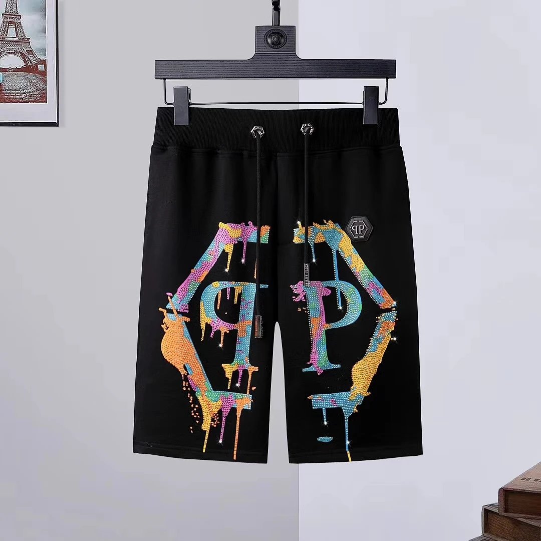 Philipp Plein Graphic Drawstring Shorts image 9